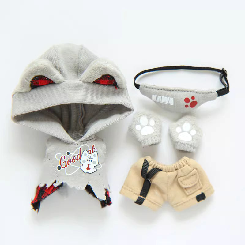 OB11 Doll Clothes | 1/12 BJD Doll Clothing | American-Style Little Wolf 4-Piece Doll Set | Doll Outfits