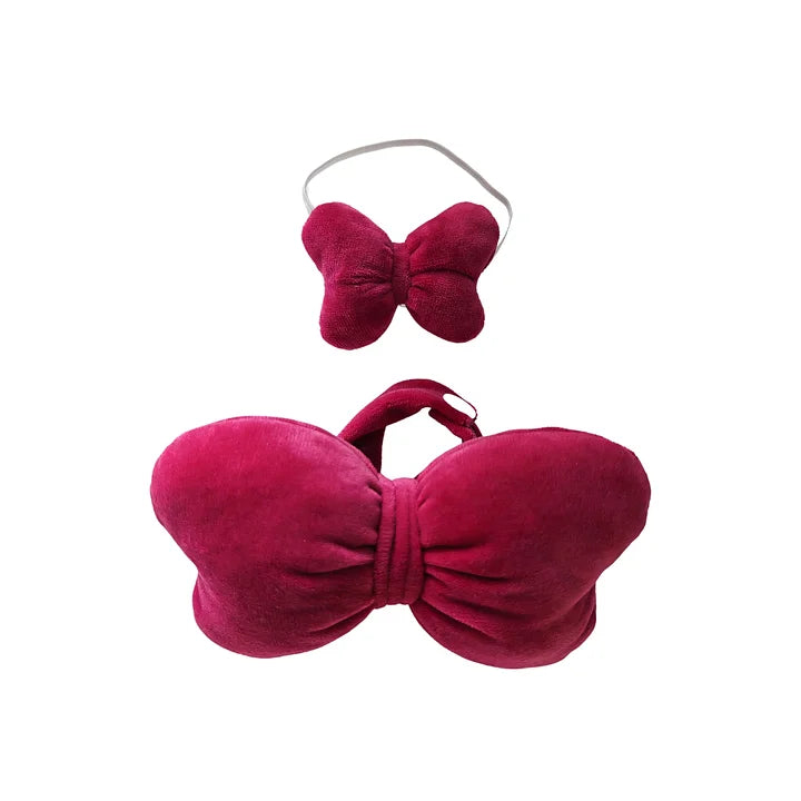 Labubu doll dress fluffy party bodysuit with big bow wings