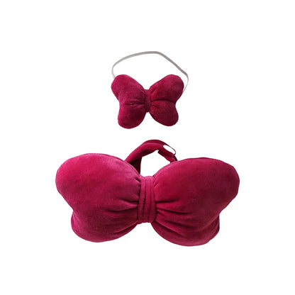 Labubu doll dress fluffy party bodysuit with big bow wings