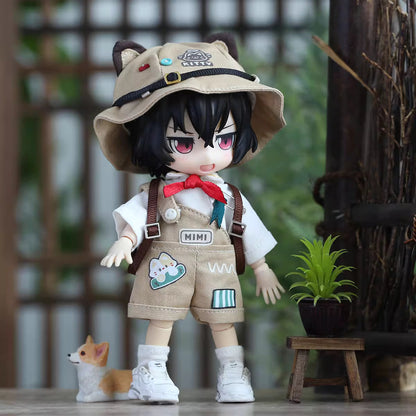 OB11 Doll Clothes - 5-Piece Holiday Travel Set, Casual Backpack Set, 1/12 BJD Doll Outfits