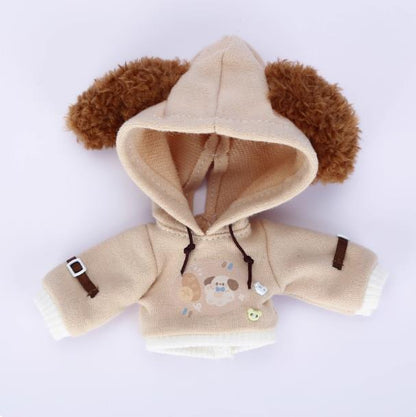 Hooded Puppy Sweatshirt for OB11 Dolls - 15cm Doll Clothes 1/12 BJD Outfit