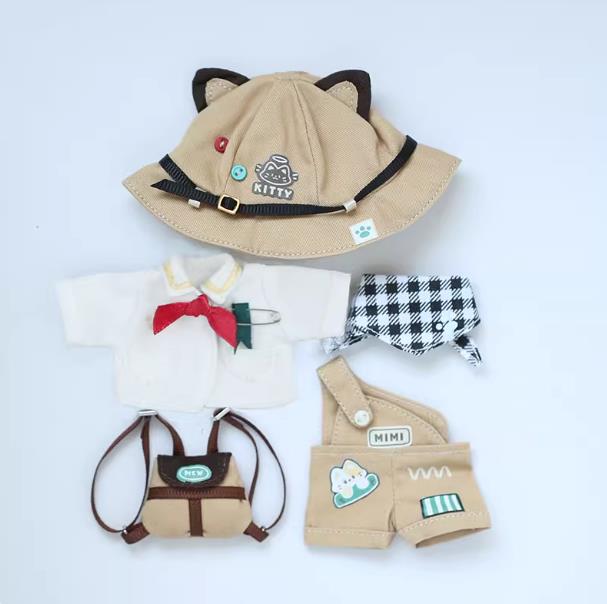 OB11 Doll Clothes - 5-Piece Holiday Travel Set, Casual Backpack Set, 1/12 BJD Doll Outfits