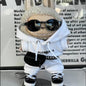 Streetwear Doll 5-Piece Outfit Set, Black & White Hoodie + Shorts + Trendy Shoes + Fanny Pack + Sunglasses, Fashion Doll Clothing