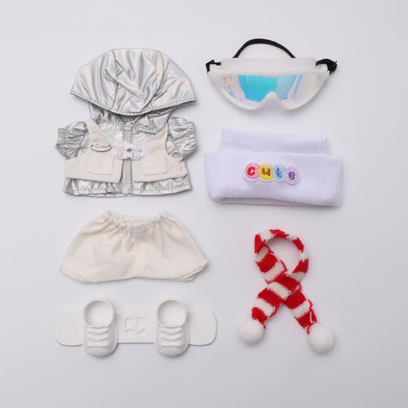 Doll Clothes 17cm Plush Outfit Skiing 6-Piece Set