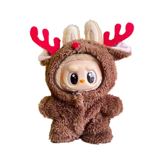 Labubu Doll Clothes Christmas Reindeer Winter Costume(Note: Doll Not Included!!)