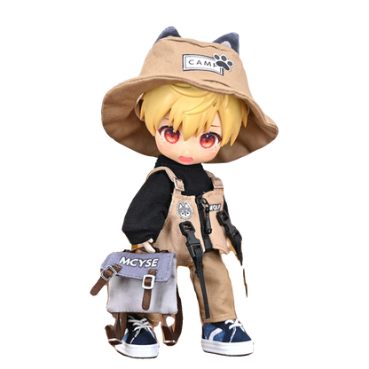 OB11 Doll Clothes | 1/12 BJD Doll Outfits | 5-Piece Doll Camping Sportswear Set