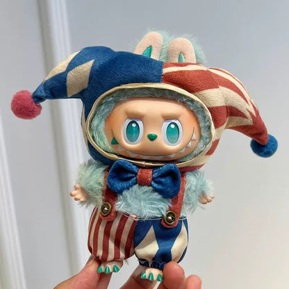 Circus Doll Clothes for 17cm Dolls | Jester-Inspired 17cm Doll Outfit, Colorful Harlequin Design, Perfect for Doll Enthusiasts Worldwide