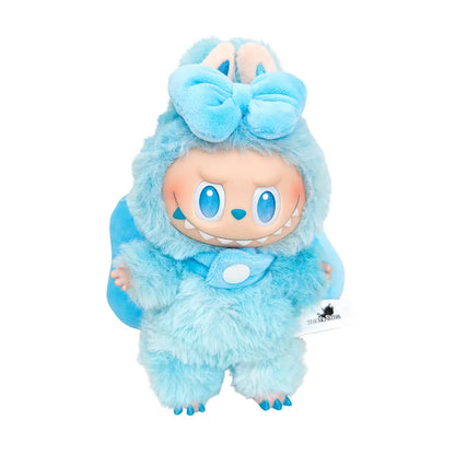 Labubu doll dress fluffy party bodysuit with big bow wings