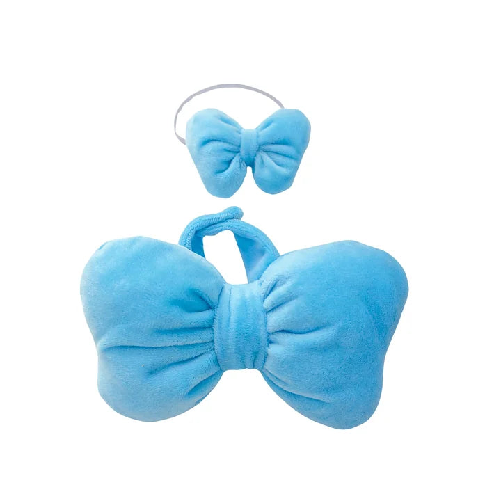 Labubu doll dress fluffy party bodysuit with big bow wings