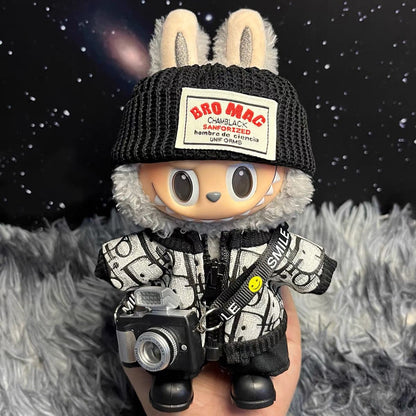 Cool Doll Clothes 6-Piece Set for 17cm Dolls | Street Fashion with Camera & Glasses, Ideal for Doll Collectors Worldwide