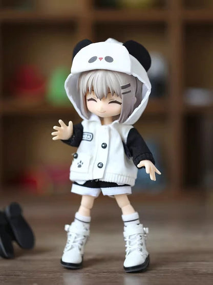 2-Piece Set: Hoodie & Pants for OB11 Dolls - 1/12 BJD Outfit 15cm Doll Clothes