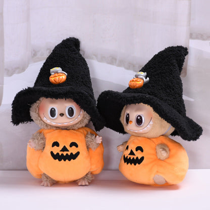 Doll Clothing For 15-17cm dolls Orange Pumpkin Outfit, Christmas & Halloween Doll Clothing 2-Piece Set (Hat & Top Included)