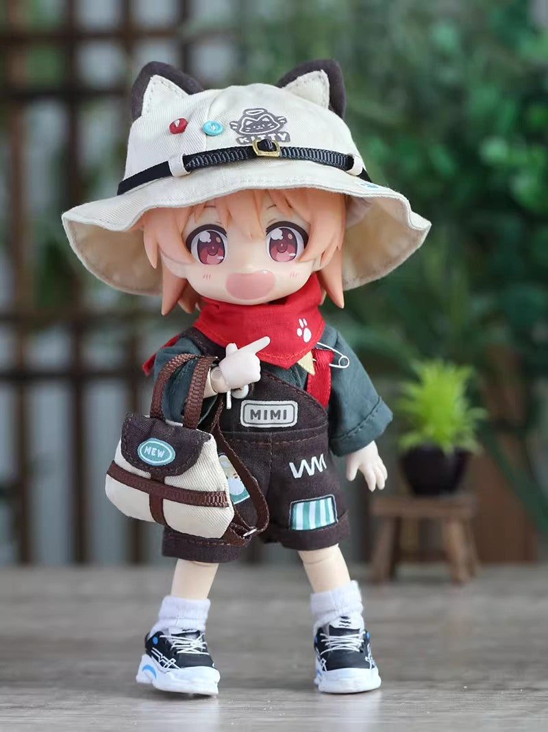 OB11 Doll Clothes - 5-Piece Holiday Travel Set, Casual Backpack Set, 1/12 BJD Doll Outfits