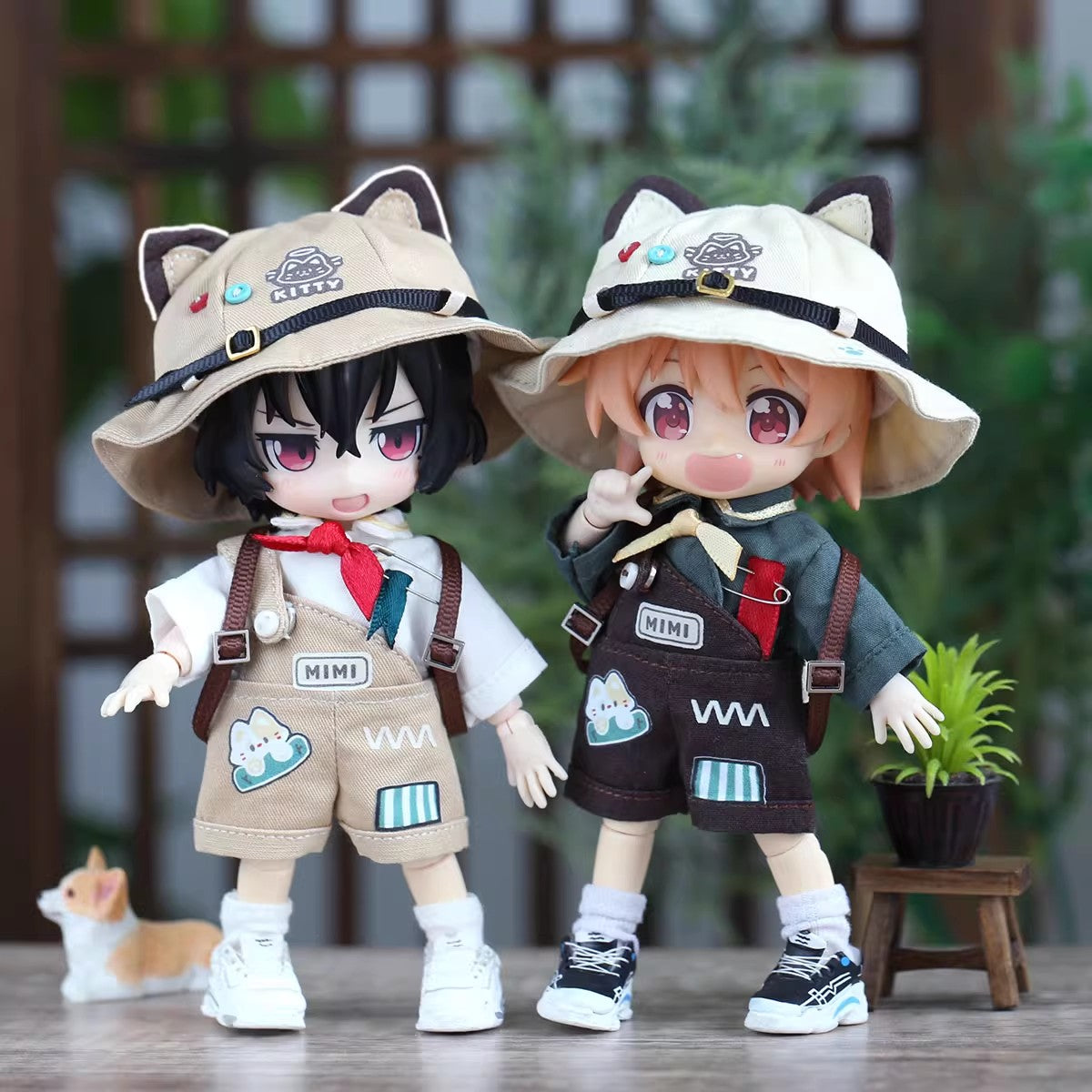 OB11 Doll Clothes - 5-Piece Holiday Travel Set, Casual Backpack Set, 1/12 BJD Doll Outfits