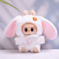 Doll Clothes For 15-17cm dolls Furry Doll Clothing, Rabbit Ear Decorated Outfit