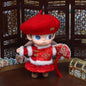 0cm Zsiga 1/8 Articulated Doll New Year Outfit Set | Red Festive Dress + Beret + Decorative Fan | Chinese Lunar New Year Doll Clothing