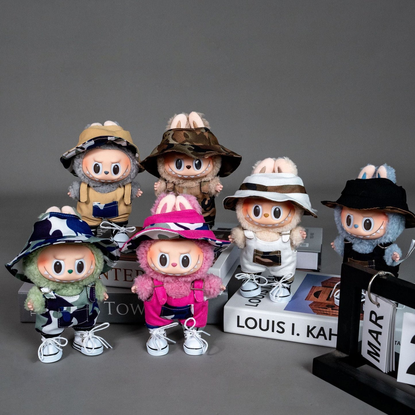 Such Adorable Doll Clothes For 17cm dolls Doll Fashion Multi-Color Camo Denim Set