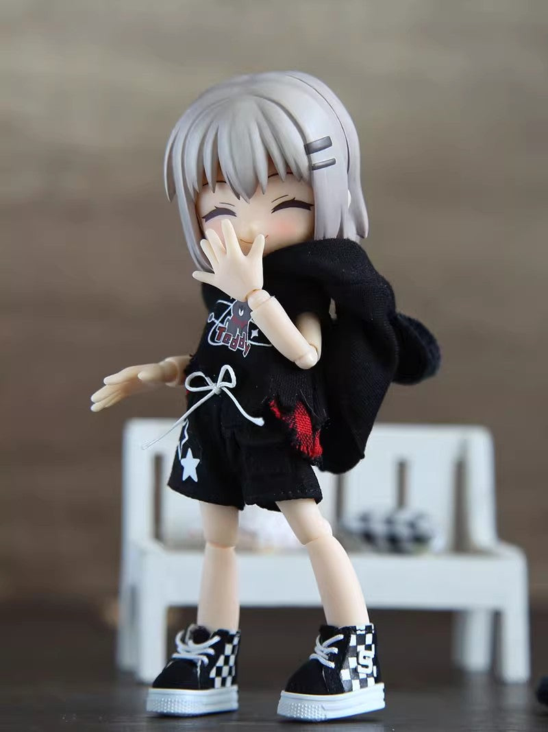 OB11 Doll Clothes | 1/12 BJD Doll Clothing | American-Style Little Wolf 4-Piece Doll Set | Doll Outfits