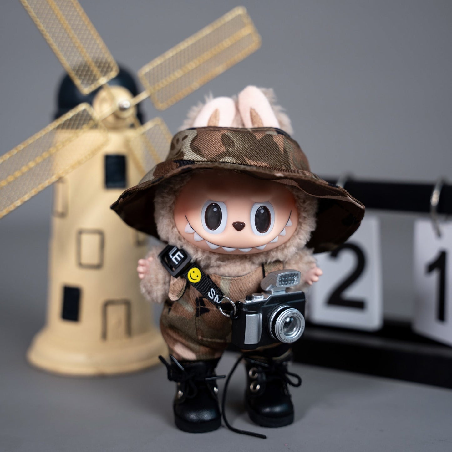 Such Adorable Doll Clothes For 17cm dolls Doll Fashion Multi-Color Camo Denim Set