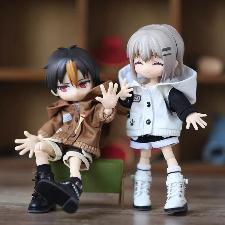 2-Piece Set: Hoodie & Pants for OB11 Dolls - 1/12 BJD Outfit 15cm Doll Clothes