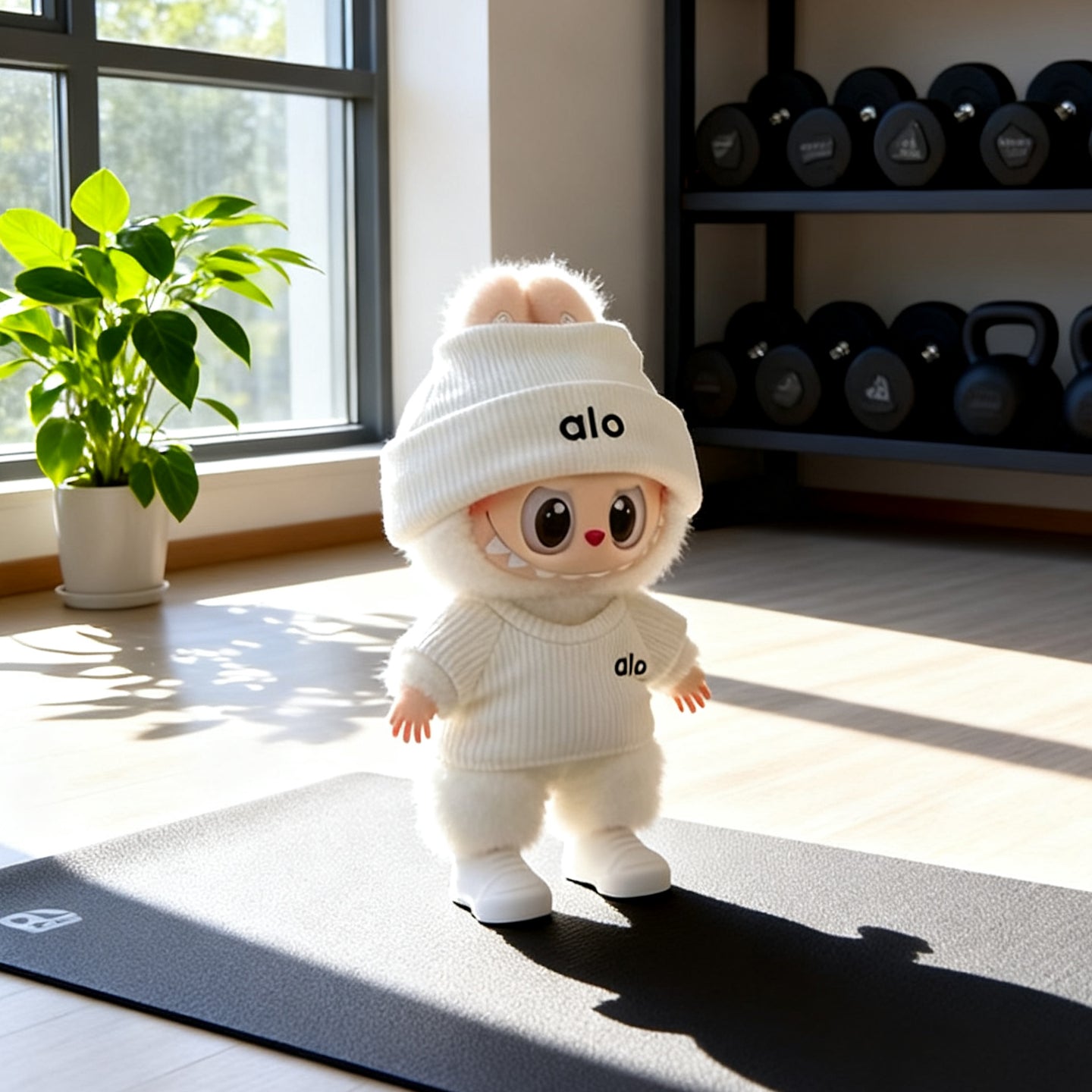 17cm Sport Tennis Doll Outfit - Knit Sweater, Beanie Hat & Tennis Accessories Set for Plush Dolls | Cross-Border Bestseller