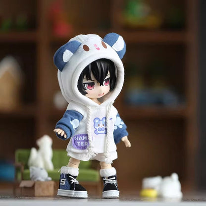 Cute Hamster Sweatshirt for OB11 Dolls - 1/12 BJD Doll Clothes, 15cm Plush Toy Outfit