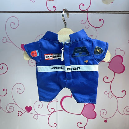 Labubu doll costume Ferrari racing suit set Hamilton style F1 racing suit set including hat red sports style