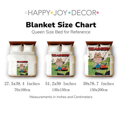 Flannel Printed Blanket | Three Sizes Available: 150×130cm, 150×200cm, 70×100cm