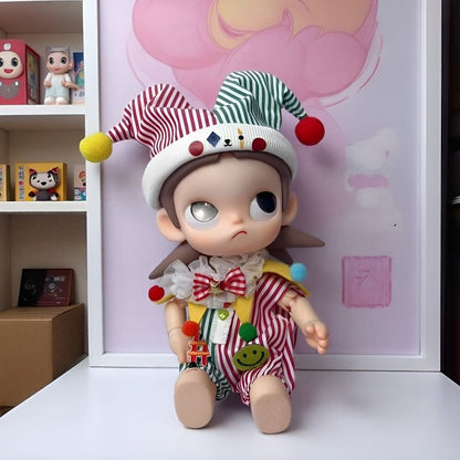 20cm Zsiga 1/8 Articulated Doll Clothes: Circus Colorful Dopamine Clown Costume Replacement Outfit