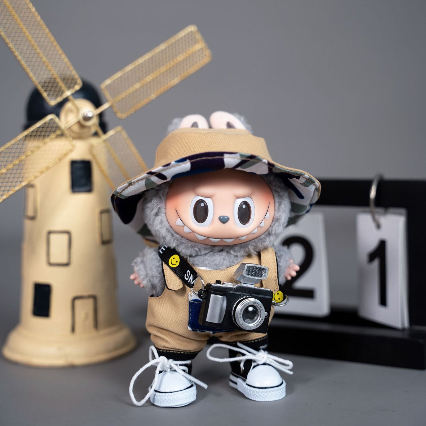 Such Adorable Doll Clothes For 17cm dolls Doll Fashion Multi-Color Camo Denim Set