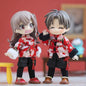 OB11 Doll Clothes, 1/12 Scale BJD Doll Apparel, New Year Tang Suit Festival Outfit, Doll Replacement Costume Set