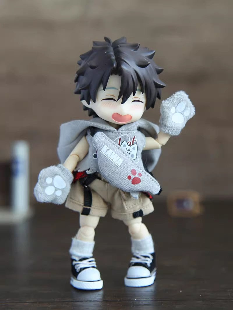 OB11 Doll Clothes | 1/12 BJD Doll Clothing | American-Style Little Wolf 4-Piece Doll Set | Doll Outfits