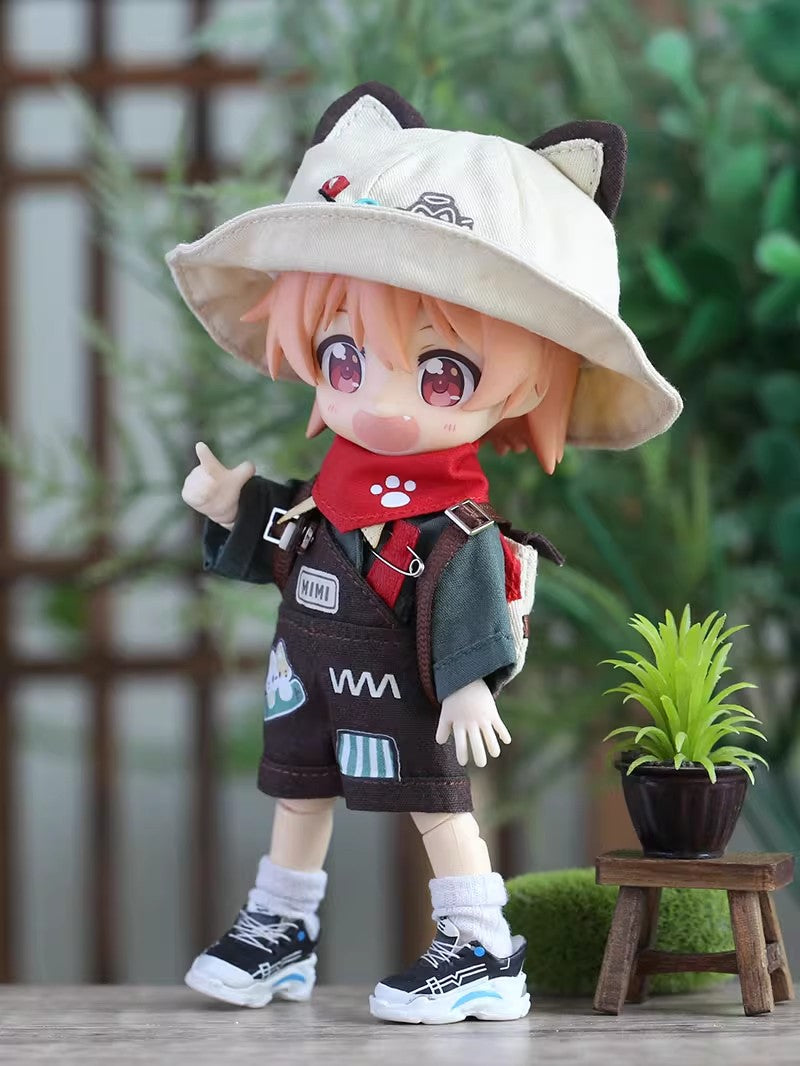 OB11 Doll Clothes - 5-Piece Holiday Travel Set, Casual Backpack Set, 1/12 BJD Doll Outfits