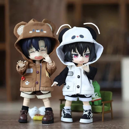 2-Piece Set: Hoodie & Pants for OB11 Dolls - 1/12 BJD Outfit 15cm Doll Clothes