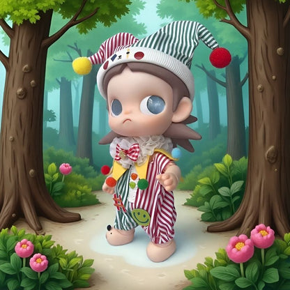 20cm Zsiga 1/8 Articulated Doll Clothes: Circus Colorful Dopamine Clown Costume Replacement Outfit