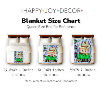 Flannel Printed Blanket | Three Sizes Available: 150×130cm, 150×200cm, 70×100cm