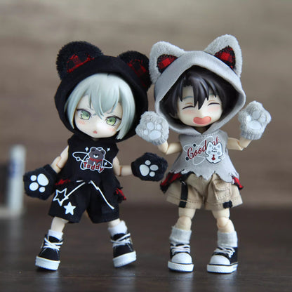 OB11 Doll Clothes | 1/12 BJD Doll Clothing | American-Style Little Wolf 4-Piece Doll Set | Doll Outfits