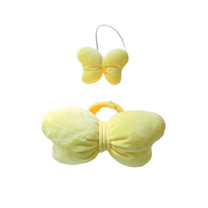 Labubu doll dress fluffy party bodysuit with big bow wings